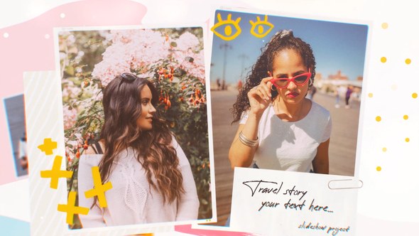 Videohive Color Travel Photo Frames Slideshow Video Displays template preview