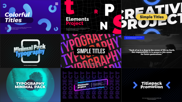 Videohive Typography Slides Vol.01 Elements template preview