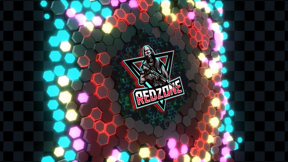 Videohive Hex Wall Logo Transition Elements template preview