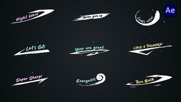 Videohive Brush Scribble titles [After Effects] Titles template preview