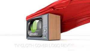 Videohive TV Cloth Cover Logo Reveal Logo Stings template preview