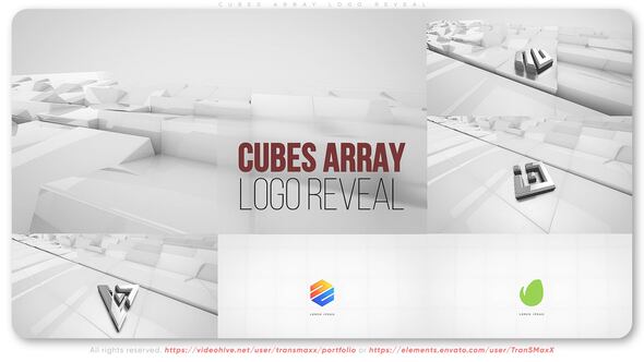 Videohive Cubes Array Logo Reveal Logo Stings template preview