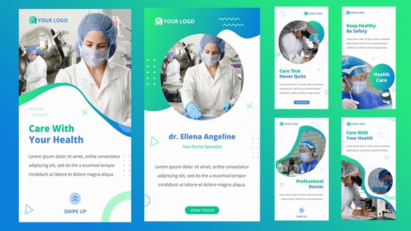 Videohive Medical Healthy Instagram Story Elements template preview