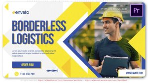 Borderless Logistics Corporate Presentation Premiere Pro template preview