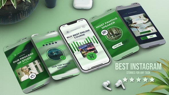Videohive Online Educational Course Promo Vertical Reels Product Promo template preview