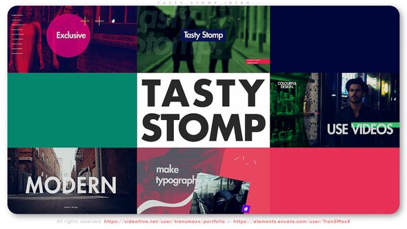 Videohive Tasty Stomp Intro Openers template preview