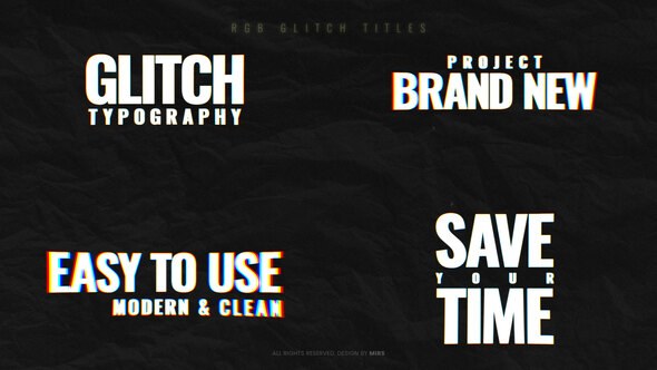 Videohive RGB Glitch Titles 59845663 Titles template preview