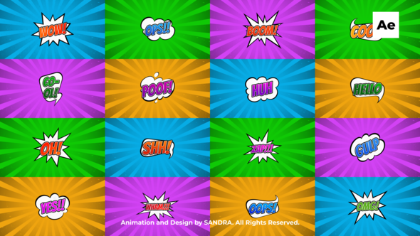 Videohive Comics Titles Titles template preview