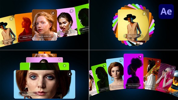 Liquid Glass Carousel Loop Pack Video Displays template preview