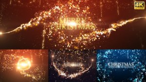 Christmas Particle Lights Reveal Video Displays template preview