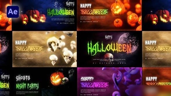 Videohive Halloween Spooky Greeting Pack Openers template preview