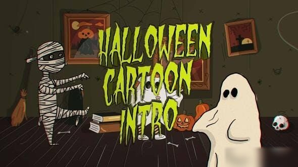Videohive Halloween Cartoon Intro Openers template preview