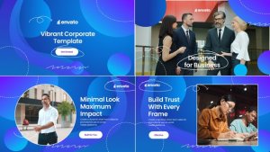 Videohive Vibrant Corporate Slideshow Video Displays template preview