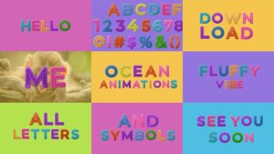 Videohive Fluffy Letters Titles template preview