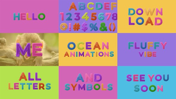 Videohive Fluffy Letters Titles template preview