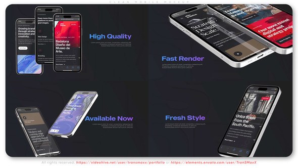 Videohive Clean Mobile Mockup Product Promo template preview