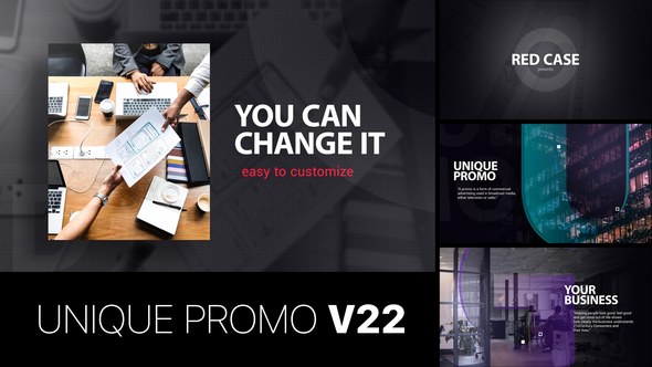 Unique Promo v22 | Corporate Presentation Video Displays template preview