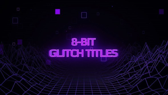 Videohive 8-Bit Glitch Titles Titles template preview