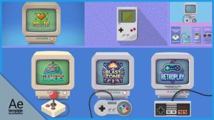 Videohive Retro Gaming Pack Logo Stings template preview