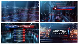 Sports Broadcast Soccer Pack Video Displays template preview