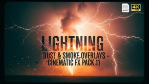 Lightning Dust & Smoke Overlays – Cinematic FX Pack MOGRT Premiere Pro template preview