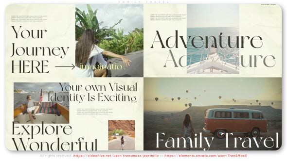 Videohive Family Travel Video Displays template preview