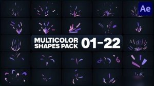 Videohive Multicolor Shapes for After Effects Openers template preview