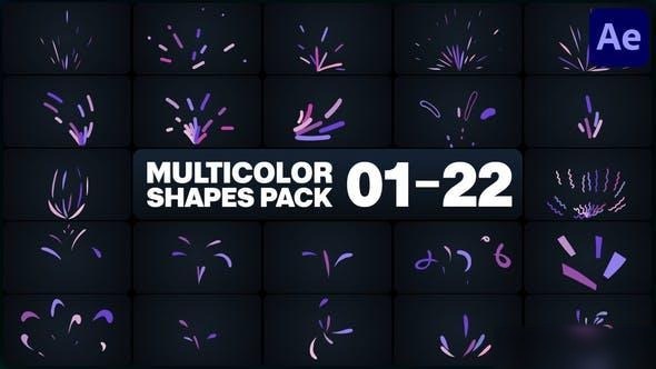 Videohive Multicolor Shapes for After Effects Openers template preview