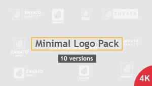 Videohive Minimal Logo Pack | 10 Versions Logo Stings template preview