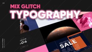 Videohive Mix Glitch Typography Titles template preview