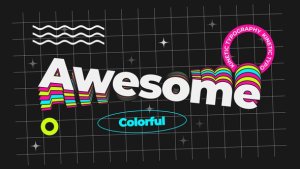 Videohive Colorful Kinetic Title Promo Titles template preview