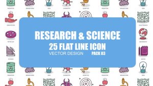 Research And Science - Flat Animation Icons Video Displays template preview
