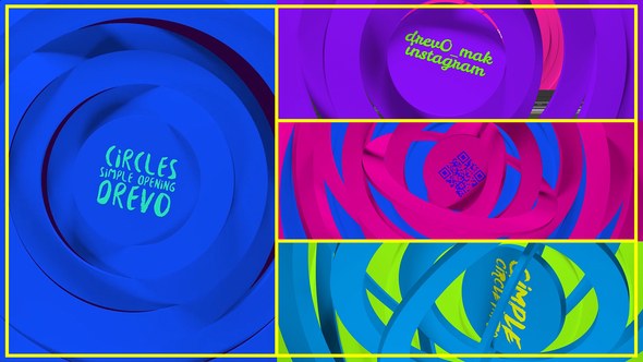 Videohive Circles Simple Opening/ Transitions/Minimal Logo/ Youtube Clean Intro/ Cartoon Kid TV/ Corp/ IGTV Openers template preview
