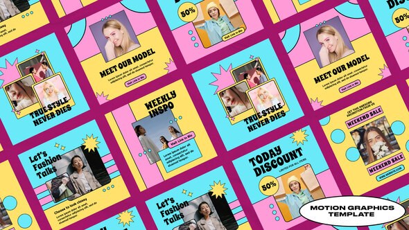 Chicland Fashion Social Post | Mogrt Premiere Pro template preview