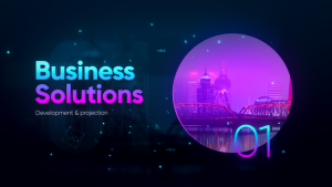Gradient Hi-Tech Presentation Video Displays template preview