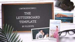 Videohive Letter Board Flat Lay Kit Video Displays template preview