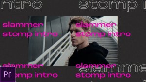 Slammer Typographic Stomp Intro Premiere Pro template preview