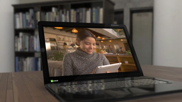 Videohive Animation 3D Laptop Video Displays template preview