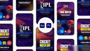Videohive IPL Final Cricket Match Instagram Template Elements template preview