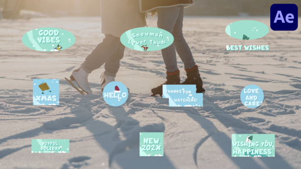 Videohive Snowman Lower Thirds | After Effects Elements template preview