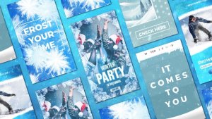 Videohive Winter Frost Instagram Christmas Stories Post 2 Product Promo template preview