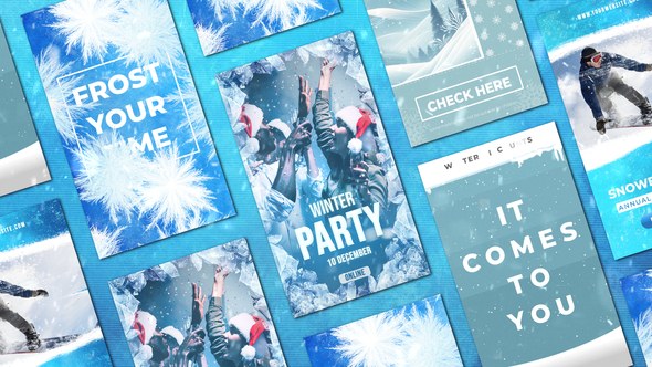 Videohive Winter Frost Instagram Christmas Stories Post 2 Product Promo template preview