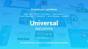Universal App Promo 60 fps Video Displays template preview