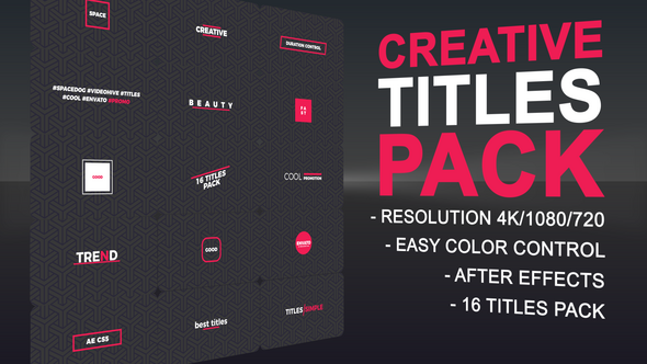 Videohive Clean Creative Titles Titles template preview