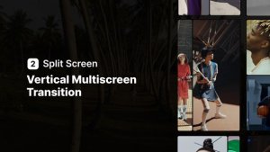 Videohive Vertical Multiscreen Transition - 2 Split Screen Video Displays template preview