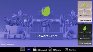 Videohive Flowers Store Logo Stings template preview