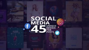 Social Media - 45 Unique Design for Posts Video Displays template preview