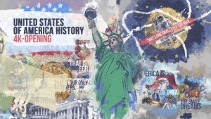 Videohive United States of America History 4K Intro/ American Flag/ Moon Landing/ Civil War/ Statue of Liberty 24026224 Openers template preview