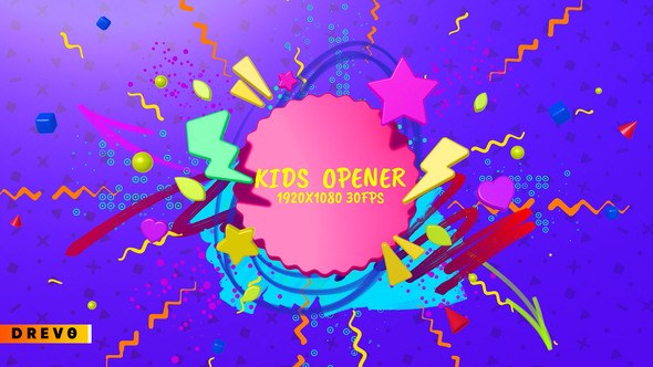 Videohive Kids Opener/ Happy Birthday Opener/ Youtube Channel/ Children Show/ Cartoon/ School Education/ Toys Openers template preview