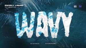 Videohive Swirly Liquid Text Animation Titles template preview